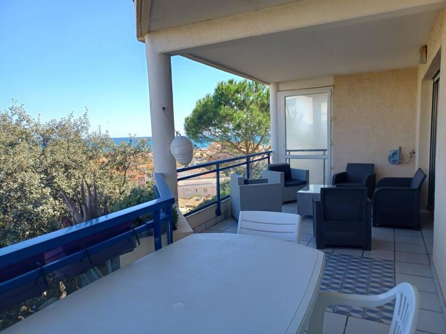 Plain-Pied, Terrasse, Piscine, Pleine Vue Mer, Plage A 6' A Pied, Parking, Wifi Fleury  Exterior foto