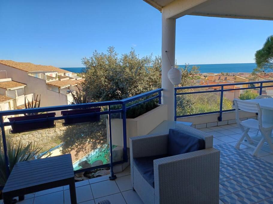 Plain-Pied, Terrasse, Piscine, Pleine Vue Mer, Plage A 6' A Pied, Parking, Wifi Fleury  Exterior foto