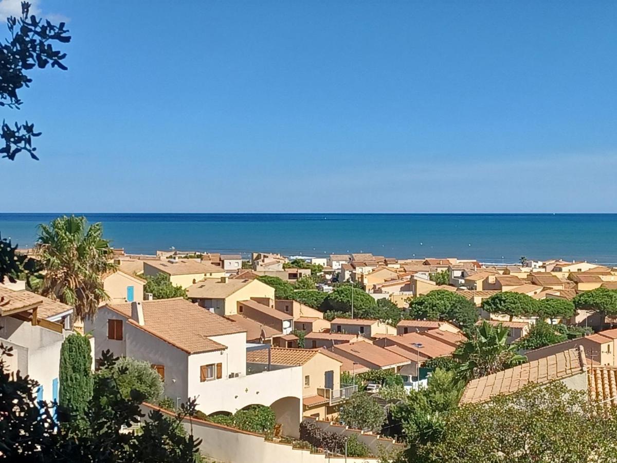 Plain-Pied, Terrasse, Piscine, Pleine Vue Mer, Plage A 6' A Pied, Parking, Wifi Fleury  Exterior foto